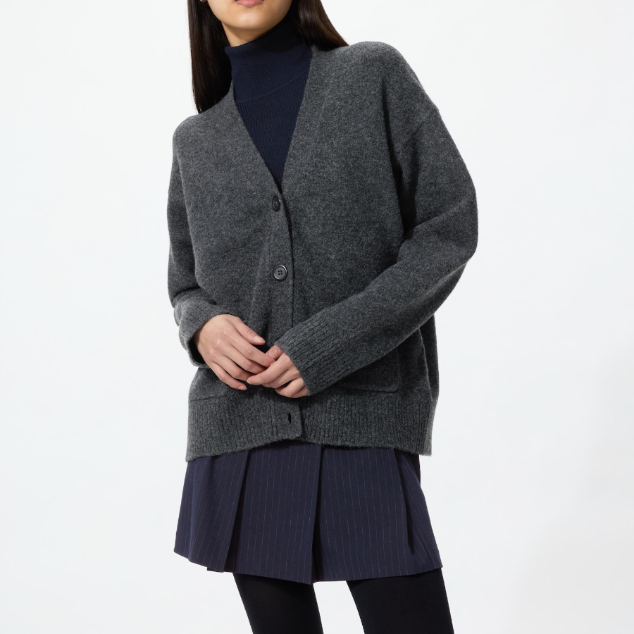 Uniqlo Кардиган свободного кроя из пряжи Soufflé