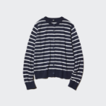 Uniqlo Полосатый кардиган с круглым вырезом и защитой от УФ-лучей