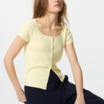 Uniqlo Кардиган с круглым вырезом и короткими рукавами
