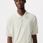 Uniqlo Трикотажный свитер-поло с коротким рукавом
