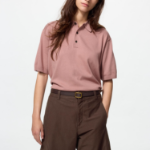 Uniqlo Трикотажный свитер-поло с коротким рукавом
