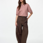 Uniqlo Трикотажный свитер-поло с коротким рукавом