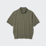 Uniqlo Трикотажный свитер-поло с коротким рукавом