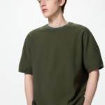 Uniqlo Трикотажная футболка в рубчик с коротким рукавом