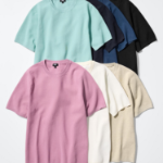 Uniqlo Трикотажная футболка в рубчик с коротким рукавом