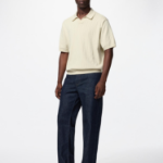 Uniqlo Трикотажный джемпер-поло с короткими рукавами