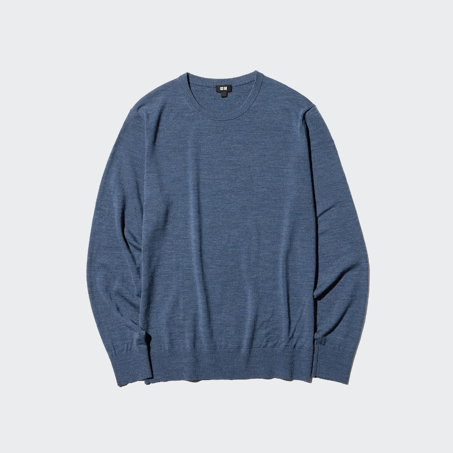 Uniqlo Мериносовый свитер с круглым вырезом