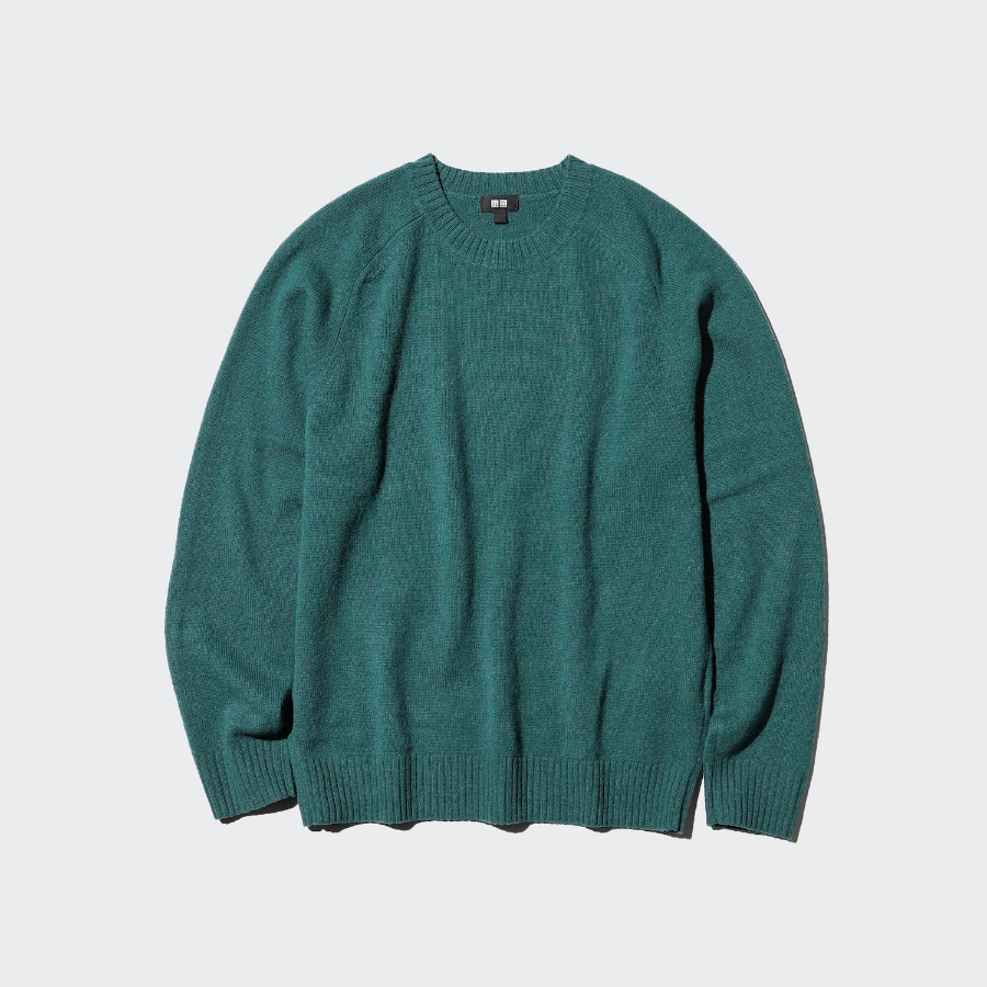 Uniqlo Свитер из шерсти ягнёнка с круглым вырезом