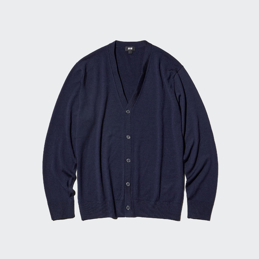 Uniqlo Кардиган из мериносовой шерсти с V-образным вырезом