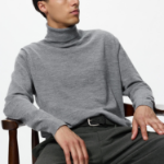 Uniqlo Шерстяной свитер с высоким воротником