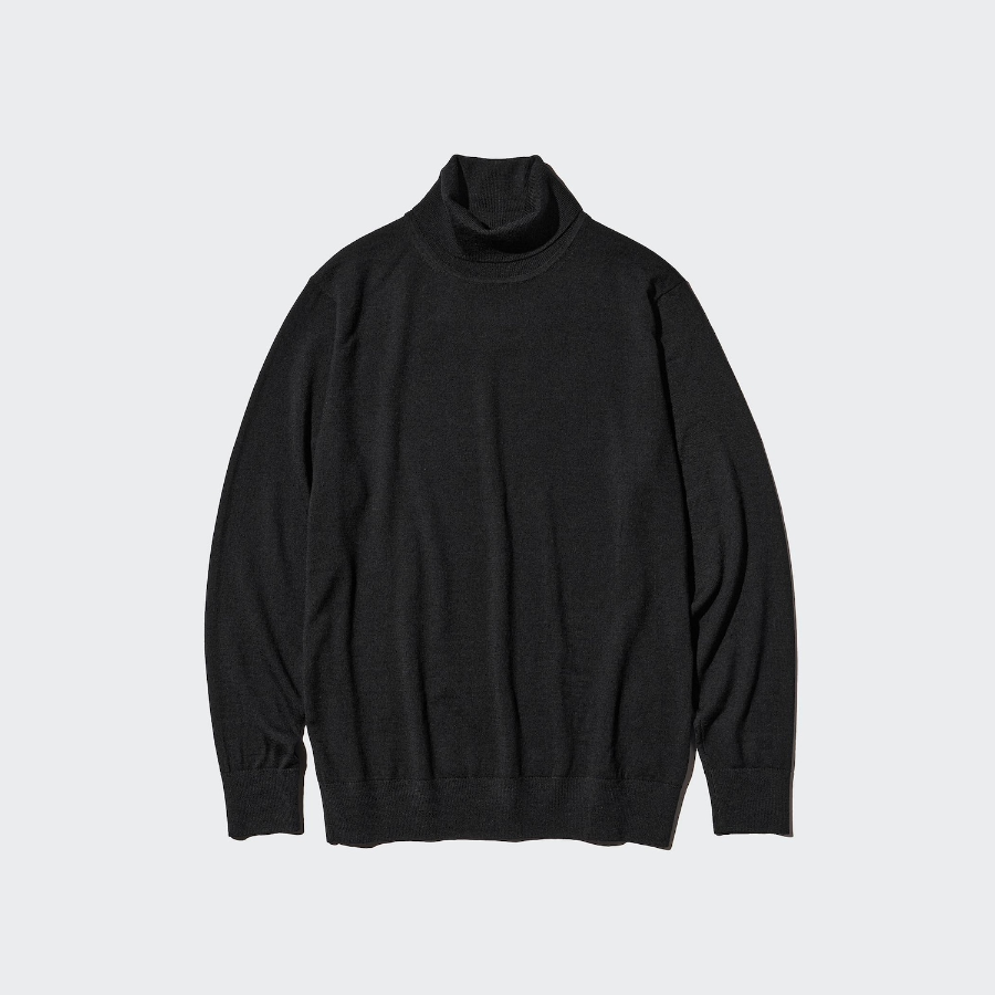 Uniqlo Шерстяной свитер с высоким воротником