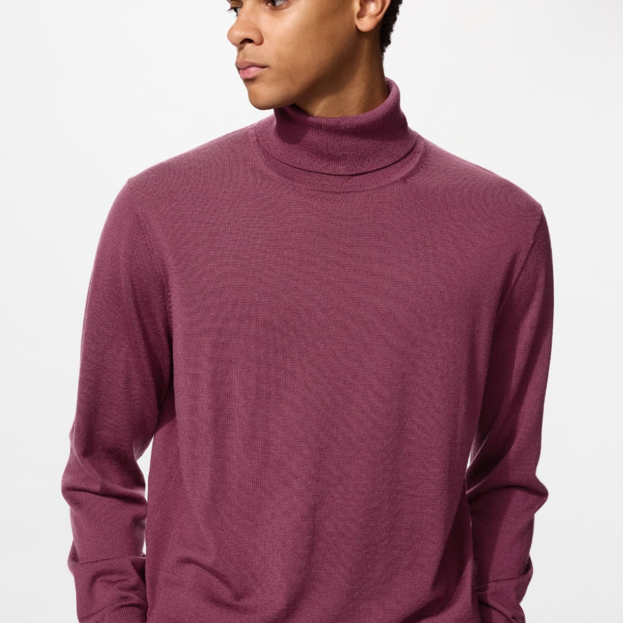 Uniqlo Шерстяной свитер с высоким воротником