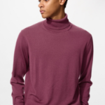Uniqlo Шерстяной свитер с высоким воротником