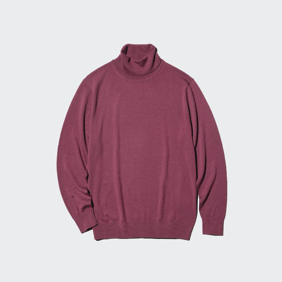 Uniqlo Шерстяной свитер с высоким воротником