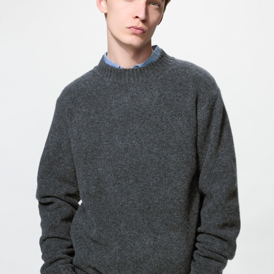 Uniqlo Свитер из пряжи Soufflé с круглым вырезом