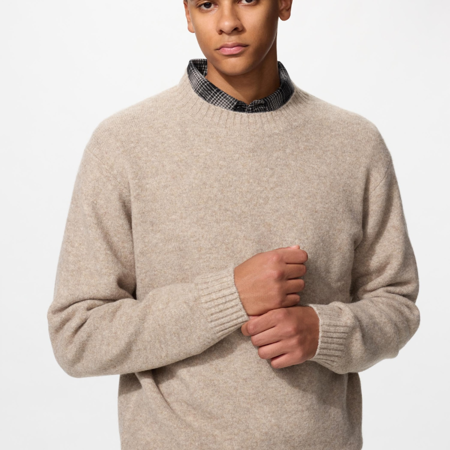 Uniqlo Свитер из пряжи Soufflé с круглым вырезом
