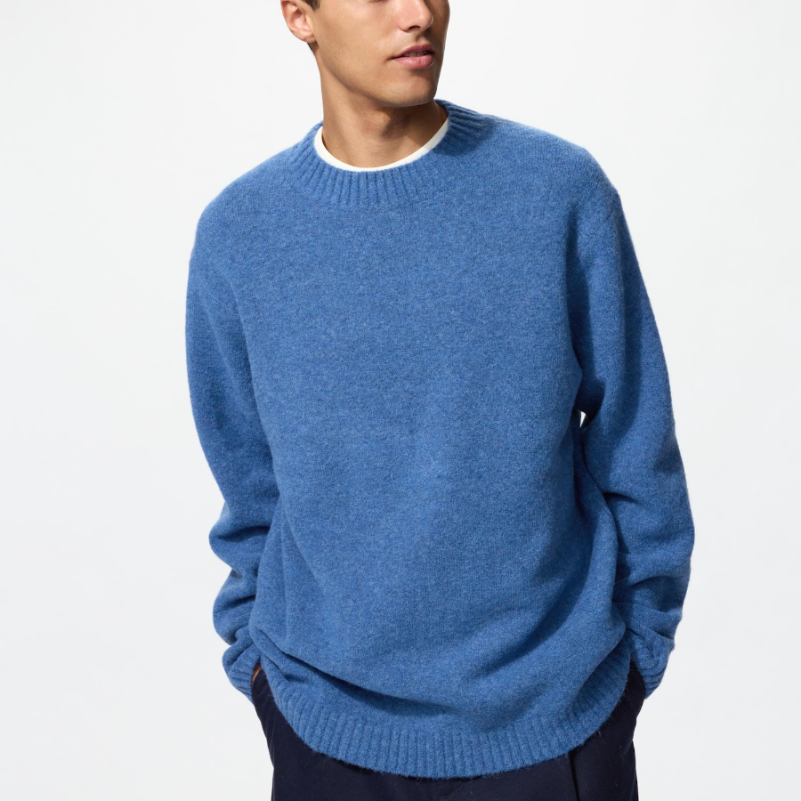 Uniqlo Свитер из пряжи Soufflé с круглым вырезом