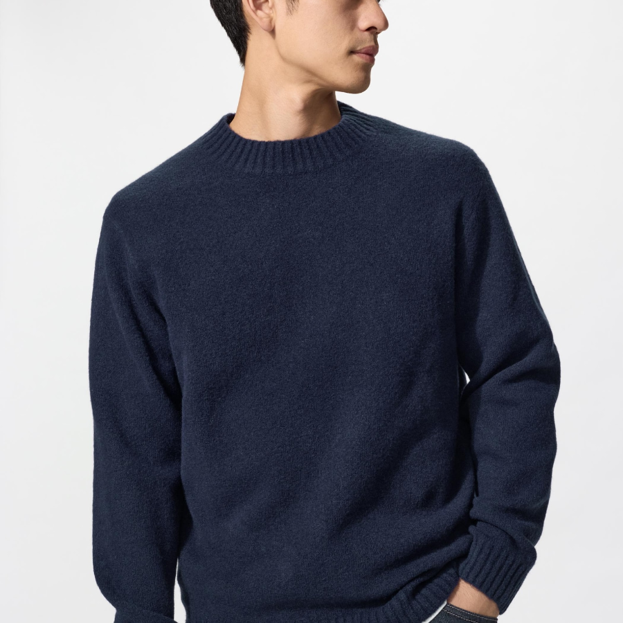 Uniqlo Свитер из пряжи Soufflé с круглым вырезом
