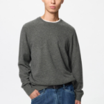 Uniqlo Кашемировый джемпер с круглым вырезом