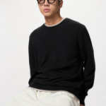 Uniqlo Кашемировый джемпер с круглым вырезом