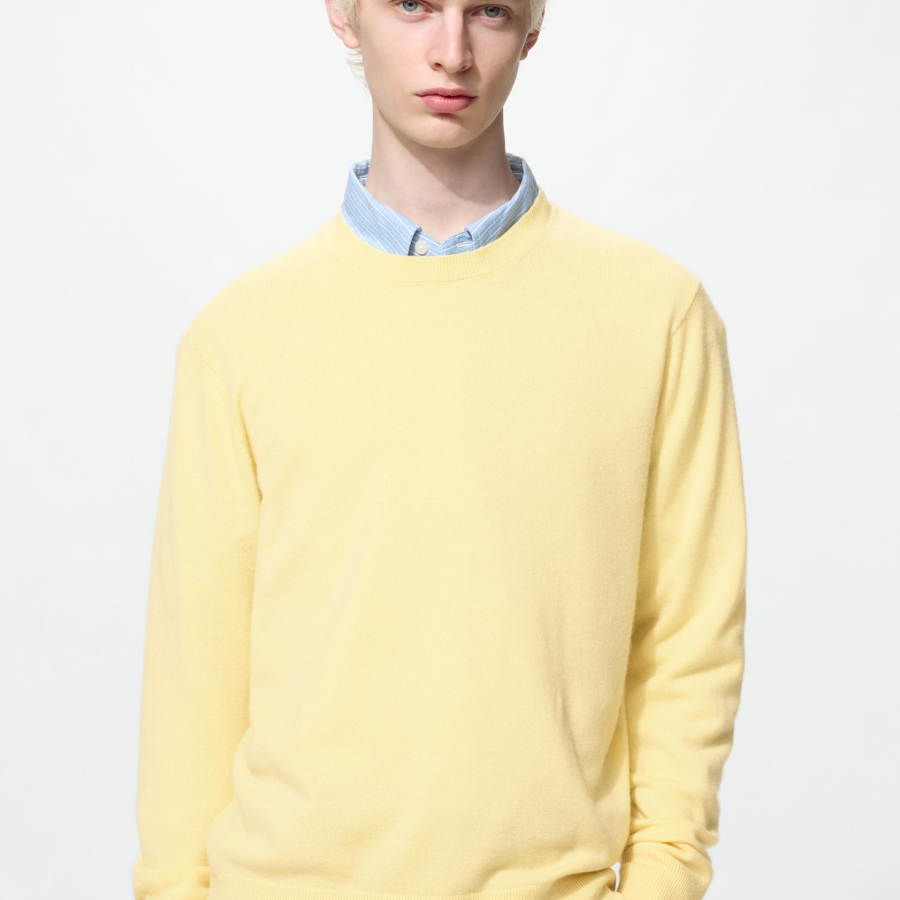 Uniqlo Кашемировый джемпер с круглым вырезом
