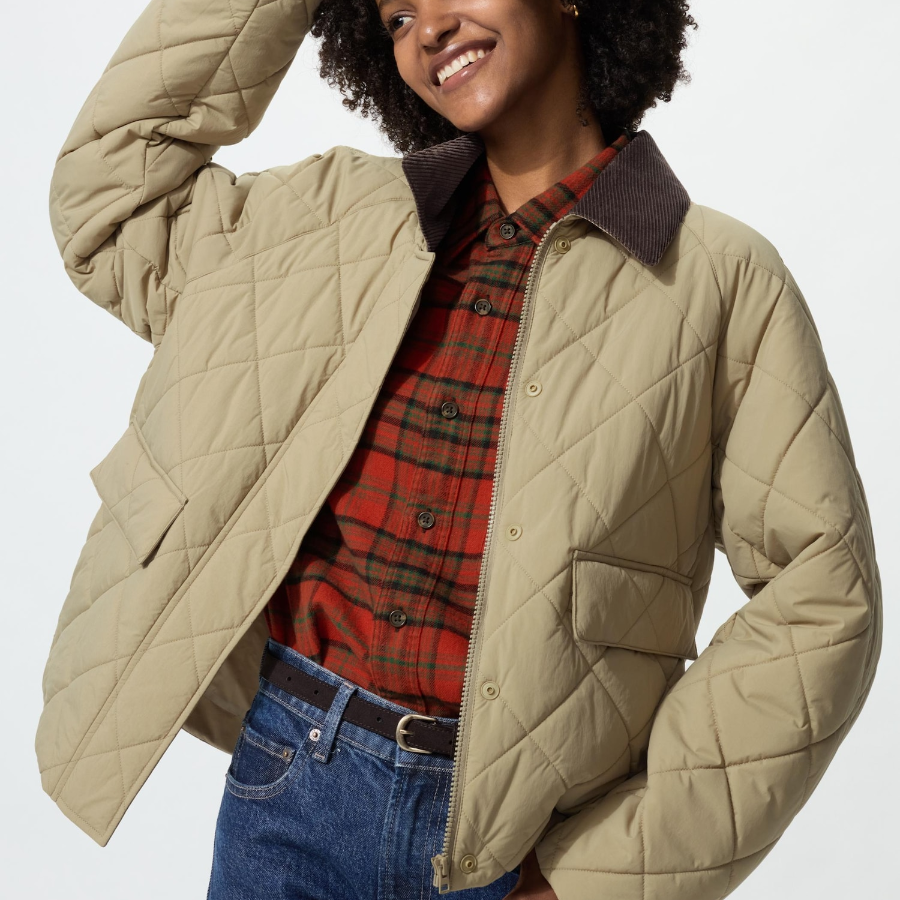 Uniqlo Укороченная стёганая куртка Utility