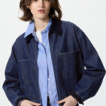 Uniqlo Короткая джинсовая куртка на молнии