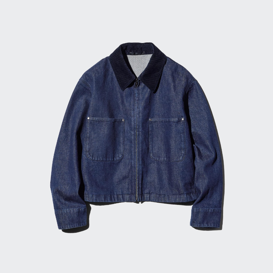 Uniqlo Короткая джинсовая куртка на молнии