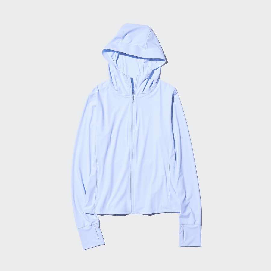 Uniqlo Ультраэластичная толстовка AIRism на молнии с капюшоном и защитой от УФ-лучей