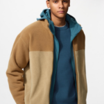 Uniqlo Флисовая куртка на молнии с цветными блоками