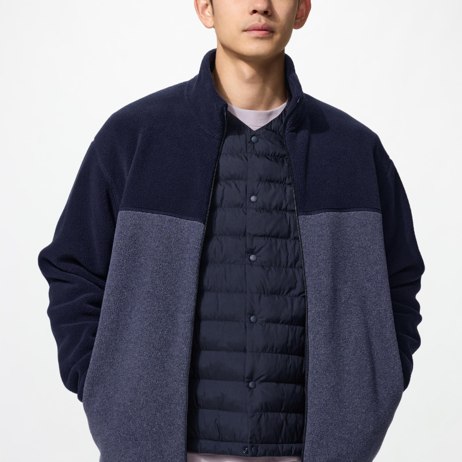 Uniqlo Флисовая куртка на молнии с цветными блоками