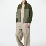 Uniqlo Флисовая куртка на молнии с цветными блоками