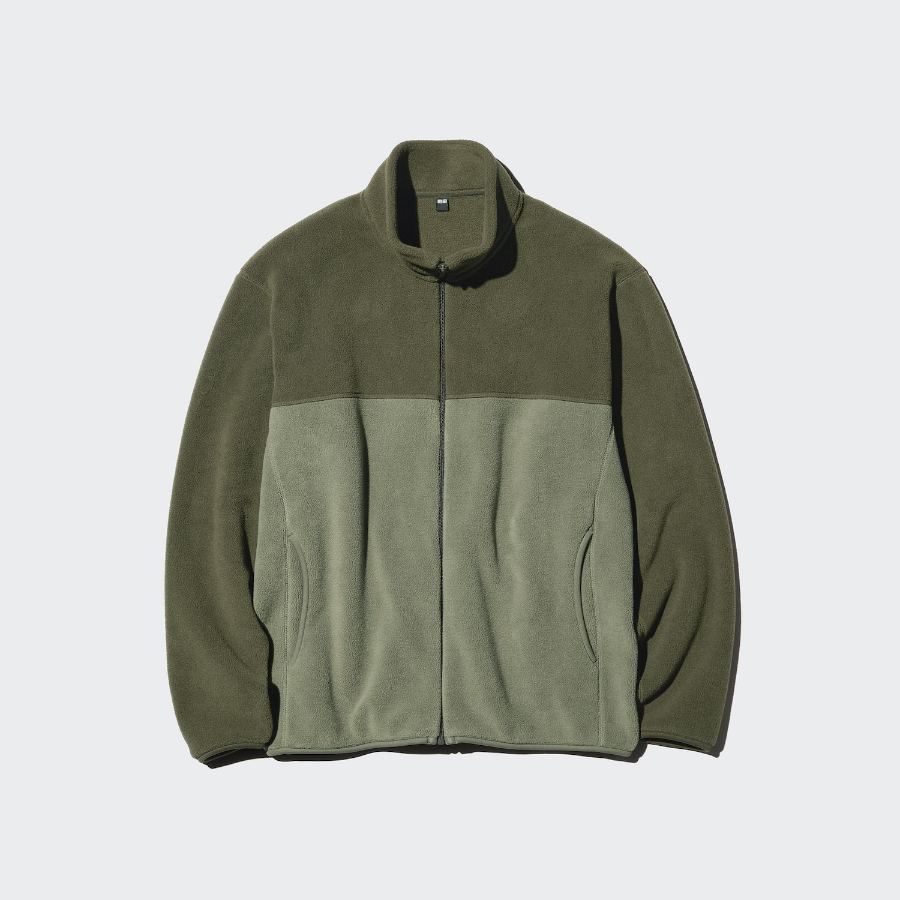 Uniqlo Флисовая куртка на молнии с цветными блоками