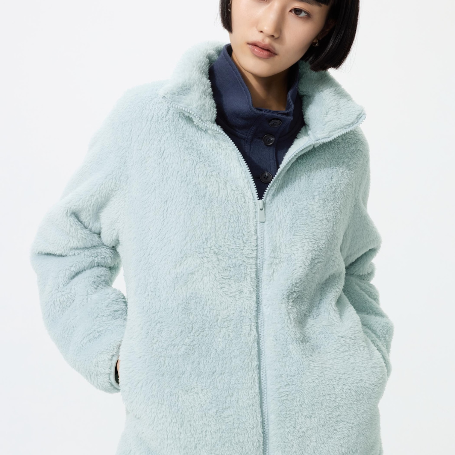 Uniqlo Пушистая флисовая куртка на молнии