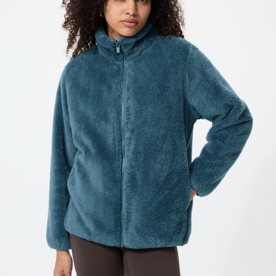 Uniqlo Пушистая флисовая куртка на молнии