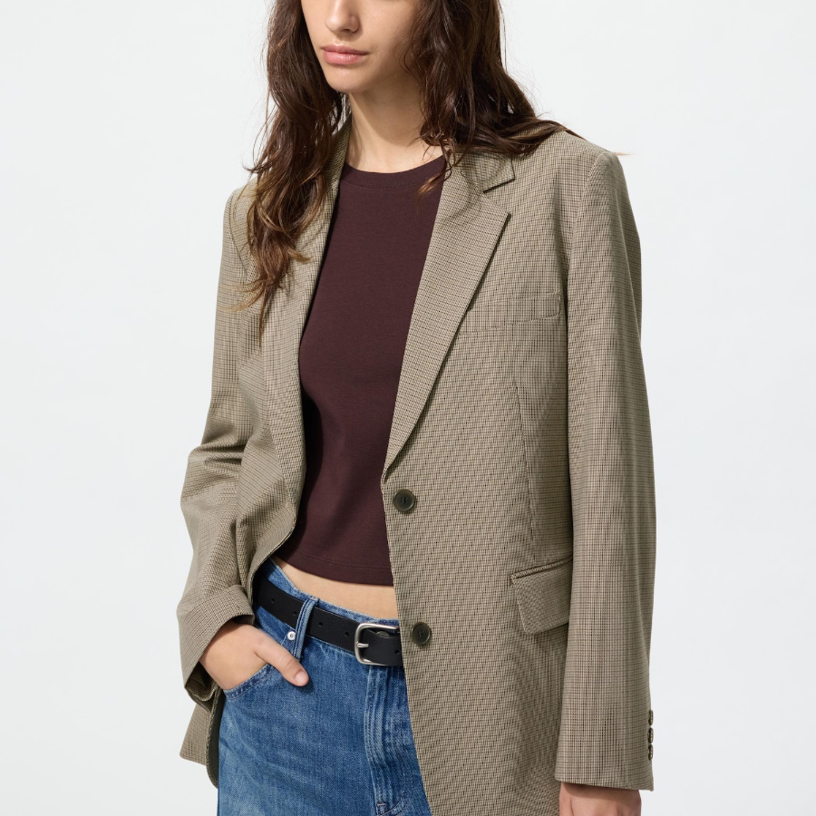 Uniqlo Жакет свободного кроя в клетку