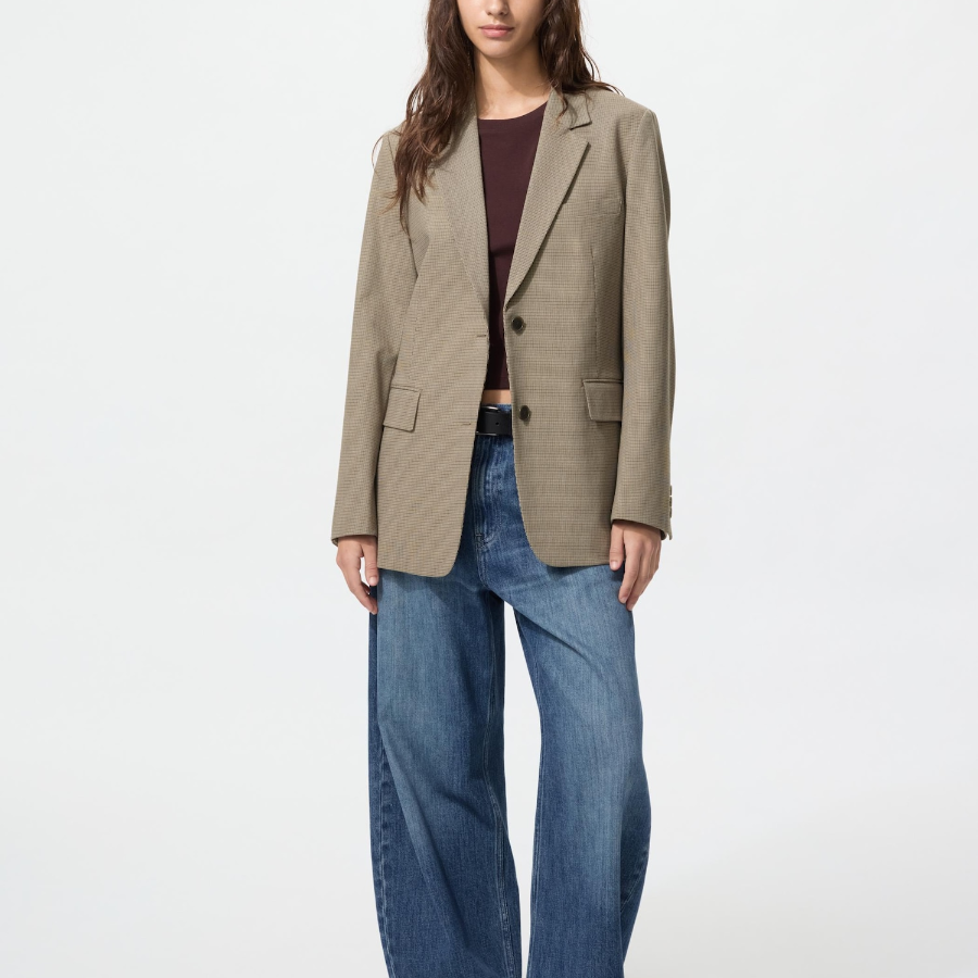 Uniqlo Жакет свободного кроя в клетку