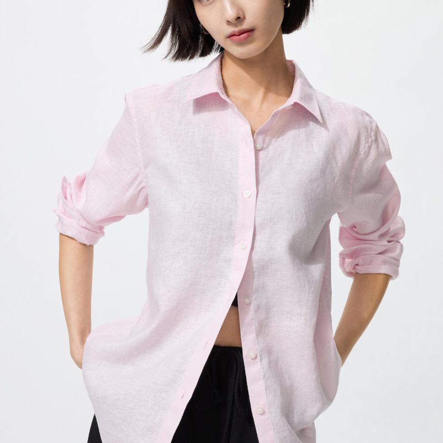 Uniqlo Премиальная льняная рубашка