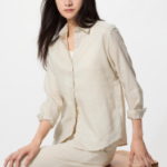 Uniqlo Премиальная льняная рубашка