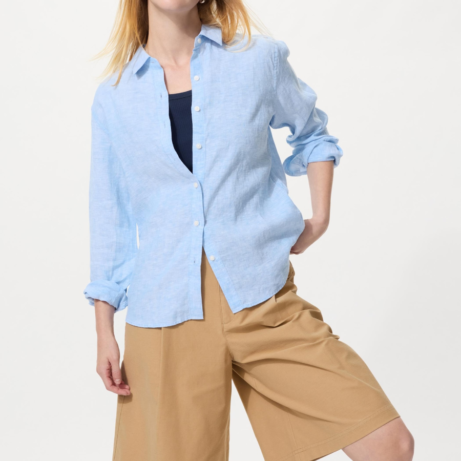 Uniqlo Премиальная льняная рубашка