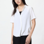 Uniqlo Блузка с короткими рукавами из вискозы