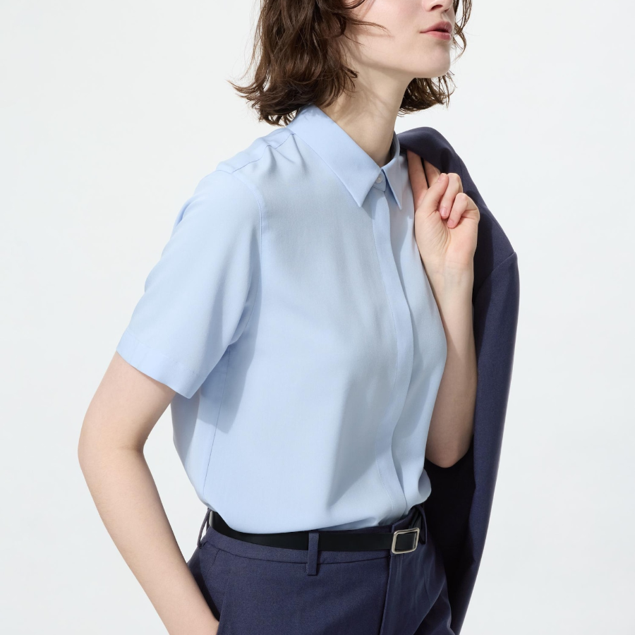 Uniqlo Блузка с короткими рукавами из вискозы