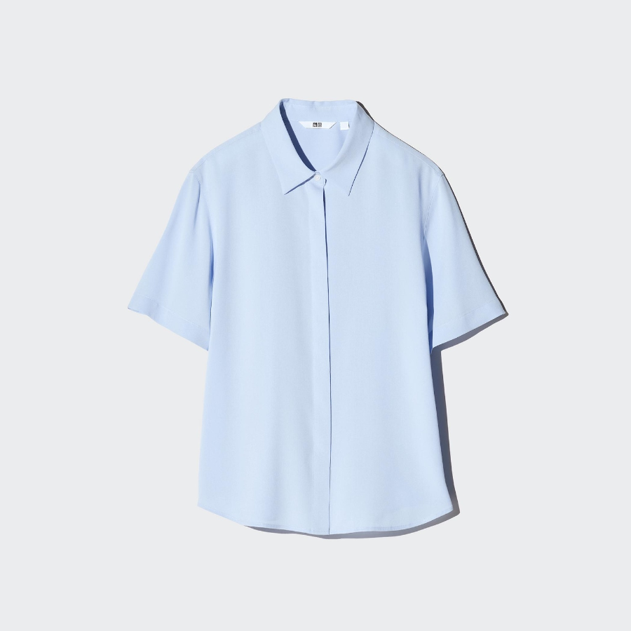Uniqlo Блузка с короткими рукавами из вискозы