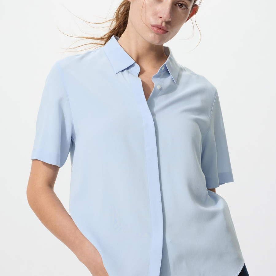 Uniqlo Блузка из вискозы с короткими рукавами