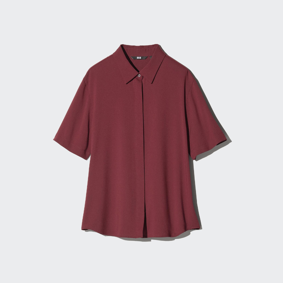 Uniqlo Блузка из вискозы с короткими рукавами
