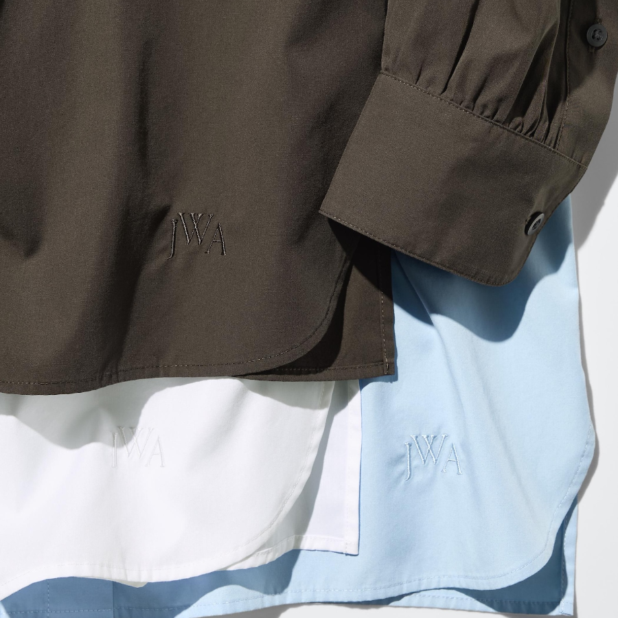 Uniqlo Хлопковая рубашка с объёмными рукавами