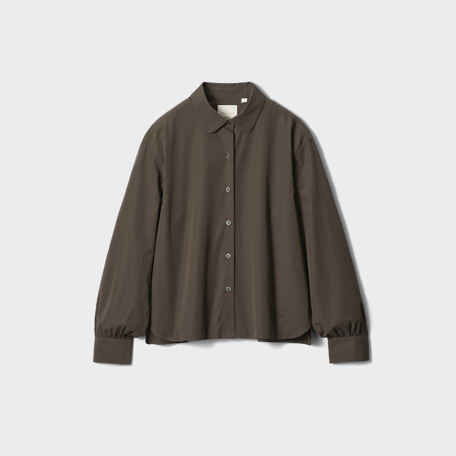 Uniqlo Хлопковая рубашка с объёмными рукавами