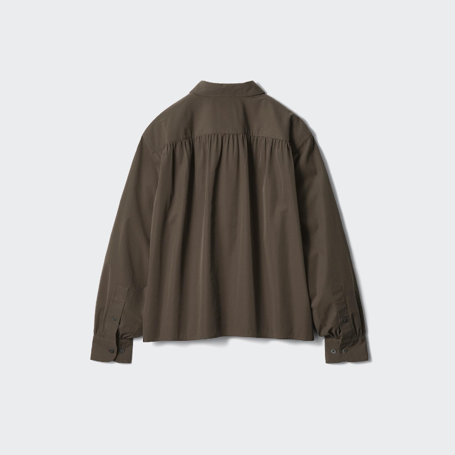 Uniqlo Хлопковая рубашка с объёмными рукавами
