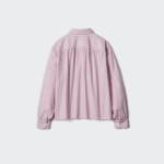 Uniqlo Хлопковая рубашка с объёмными рукавами в полоску
