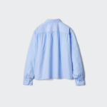 Uniqlo Хлопковая рубашка в полоску с объёмными рукавами